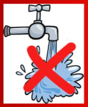Logo usage de l'eau niveau crise